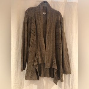 Avenue beige long cardigan wrap, Size 14/16